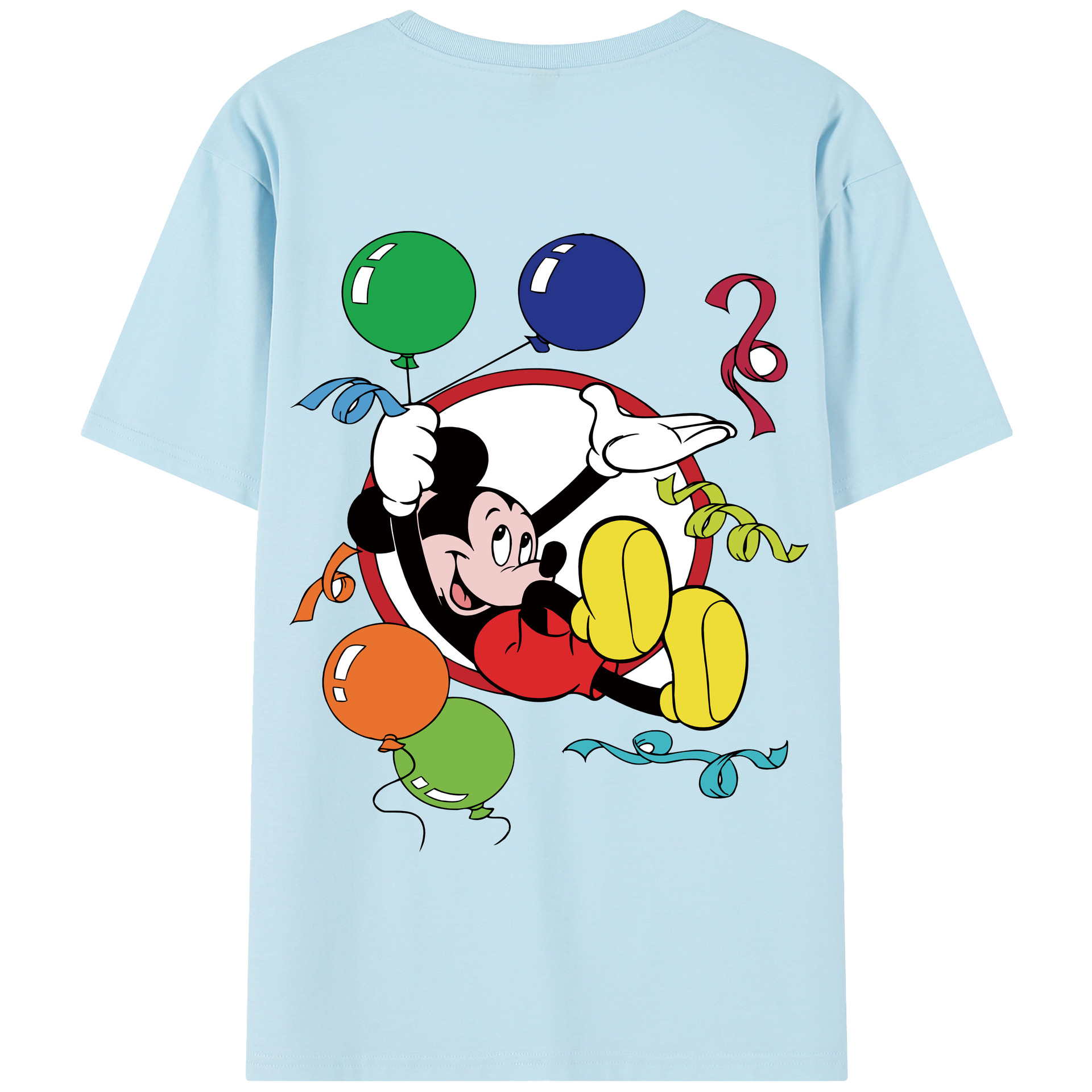 （画像用） ミッキーマウス Mickey Mouse 綿100％半袖Tシャツ（背面プリント）